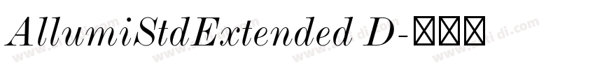 AllumiStdExtended D字体转换 AllumiStdExtended D字体转换